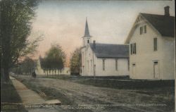 View of Disciples Church, Presbyterian Church and the Odd Fellows Lodge Postcard