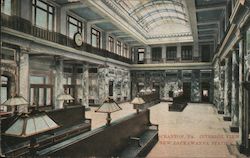 Interior View, New Lackawanna Station Postcard