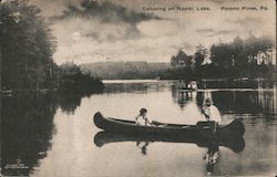 Canoeing on Naomi Lake Postcard