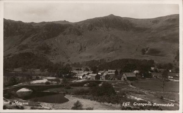 View of Hamlet from Hillside Grange in Borrowdale England