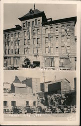 National Hotel in 1908 & Same Site 1938 Postcard
