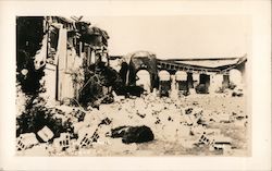 Destroyed Polytech High School Earthquake Postcard