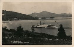 Streamer Sagamore at Hague on Lake George New York Postcard Postcard Postcard