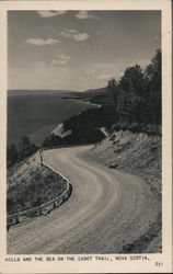 Hills and the Sea on the Cabot Trail in Nova Scotia Postcard