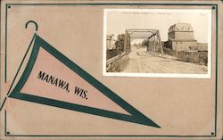 Bridge In Manawa, Wisconsin Postcard Postcard Postcard