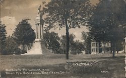 Soldier's Monument and Sheriff's Residence Belvidere, IL Postcard Postcard Postcard