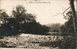 View Of Mill Dam Salford, PA Postcard Postcard Postcard