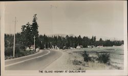 Island Highway at Qualicum Bay, Vancouver Island Postcard