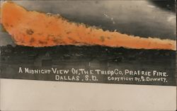 A Midnight View of the Tripp Co. Prairie Fire Postcard
