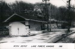 Kansas City Kaw Valley Depot Lake Forest Postcard