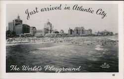 Just Arrived in Atlantic City - The World's Playground Postcard