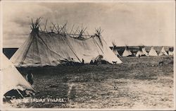 Indian Village Teepees Postcard