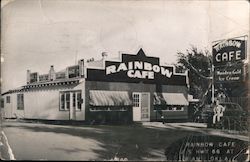 Rainbow Cafe - Route 66 Postcard