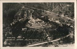 Airplane View of Vapanese Garden of Hollywood Postcard