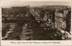 Prince Street from the Scott Monument Looking West Postcard