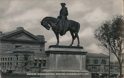George Washington Statue Postcard