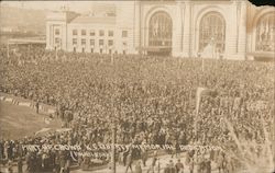 Part of Crowd, Union Station - Liberty Memorial Dedication Postcard