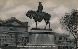 George Washington Statue Postcard
