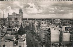 Panoramic View of Joseph Anthony Avenue Madrid, Spain Postcard Postcard Postcard