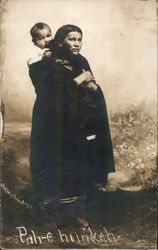 Native American Woman and Child Postcard