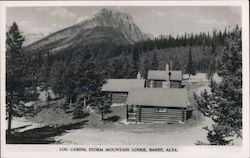 Log cabins Storm Mountain Lodge Banff Postcard