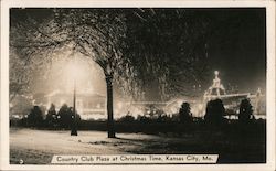 Country Club Plaza at Christmas Time Postcard