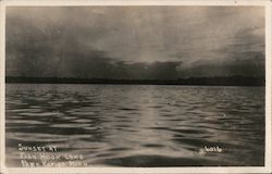 Sunset At Fish Hook Lake Postcard