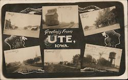 Greetings From Ute Postcard