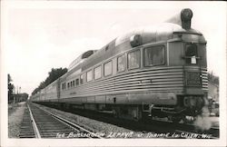 Burlington Zephyr Prairie du Chien, WI Trains, Railroad Postcard Postcard Postcard