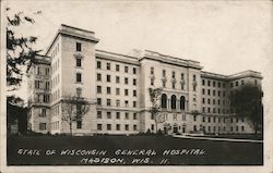 State of Wisconsin General Hospital Madison, WI Postcard Postcard Postcard