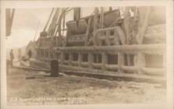 S.S. Northwestern After a Storm on Alaska Coast 1-22-1916 Postcard