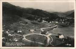 Agency Circle and School, Cherokee Indian Reservation Postcard
