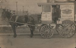 Borden's Milk Delivery Wagon, Jerry Rozhon Oak Park, IL Chicago Postcard Postcard Postcard