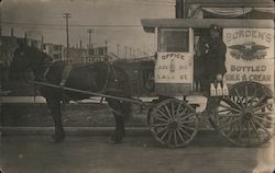 Borden's Milk Delivery Wagon, Jerry Rozhon, Chiago Oak Park, IL Postcard Postcard Postcard