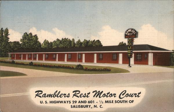 Ramblers Rest Motor Court Salisbury North Carolina