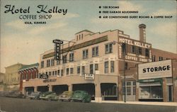 Hotel Kelley Coffee Shop Iola, KS Postcard Postcard Postcard