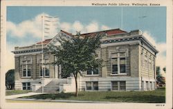 The Wellington Public Library building Postcard