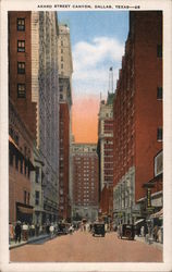 Akard Street Canyon Dallas, TX Postcard Postcard Postcard