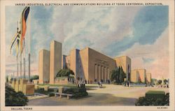 Varied Industries, Electrical and Communications Building at Texas Centennial Exposition Dallas, TX Postcard Postcard Postcard