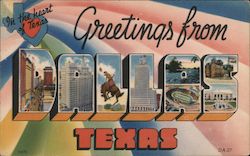 Greetings from Dallas TX Postcard