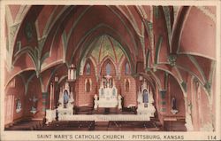 Saint Mary's Catholic Church Pittsburg, KS Postcard Postcard Postcard