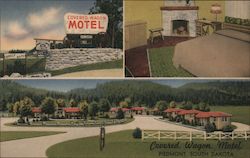 Covered Wagon Motel Piedmont, SD Postcard Postcard Postcard