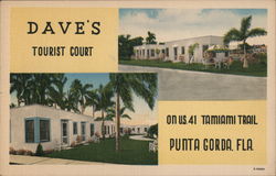 Dave's Tourist Court and Hotel Punta Gorda, FL Postcard Postcard Postcard