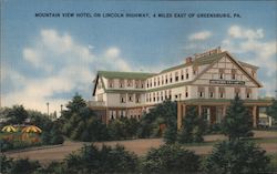 Mountain View Hotel on Lincoln Highway Postcard