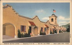 Mission Motor Lodge Postcard