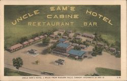 Uncle Sam's Hotel, Cabins, Restaurant and Bar Postcard
