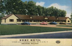 Home Motel Abbotsford, WI Postcard Postcard Postcard