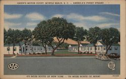 Green's Motor Court Postcard