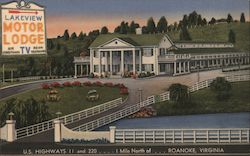 Lakeview Motor Lodge on U.S. Highways 11 and 220 Postcard