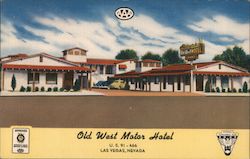 Old West Motor Hotel Postcard
